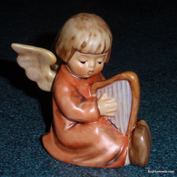 "Song Of Praise" Goebel Hummel Figurine #454 Angel With Harp TMK6 - CUTE GIFT! - Picture 2 of 10